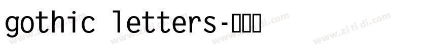 gothic letters字体转换